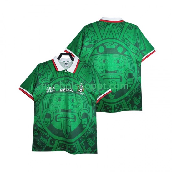 Camisola Homem México Retro Principais Equipamento 1998 Manga Curta