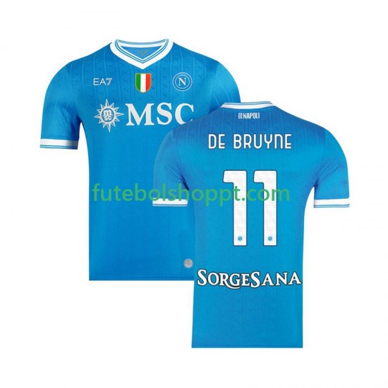 Camisola Homem Napoli Kevin De Bruyne 11 Principais Equipamento 2025-2026 Manga Curta