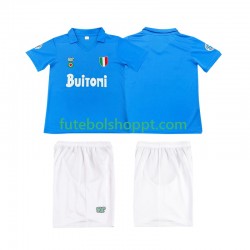 Camisola Júnior Napoli 1987 1988 Retro Principais Equipamento Manga Curta