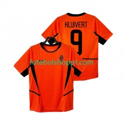 Camisola Homem Países Baixos KLUIVERT 9 Retro Principais Equipamento 2002 Manga Curta