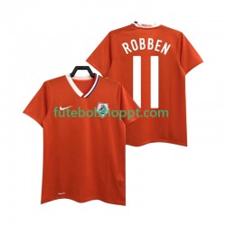 Camisola Homem Países Baixos ROBBEN 11 Retro Principais Equipamento 2008 Manga Curta