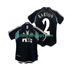 Camisola Homem Newcastle United BARTON 2 2000 2001 Retro Alternativa Equipamento Manga Curta
