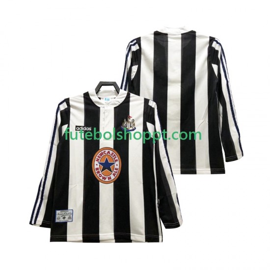 Camisola Homem Newcastle United 1995 1997 Retro Principais Equipamento Manga Comprida