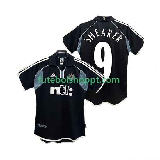 Camisola Homem Newcastle United SHEARER 9 2000 2001 Retro Alternativa Equipamento Manga Curta