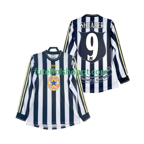 Camisola Homem Newcastle United SHEARER 9 1997 Retro Principais Equipamento 1999 Manga Comprida