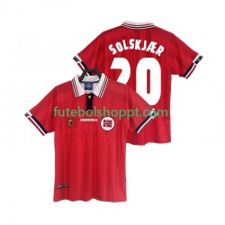 Camisola Homem Noruega SOLSKJAER 20 Retro Principais Equipamento 1998 Manga Curta