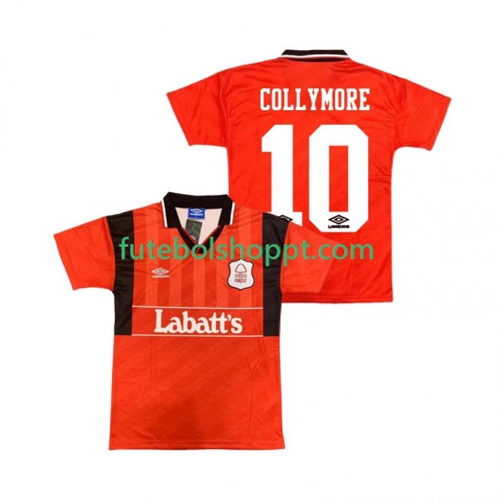 Camisola Homem Nottingham Forest COLLYMORE 10 1995 Retro Principais Equipamento 1994 Manga Curta