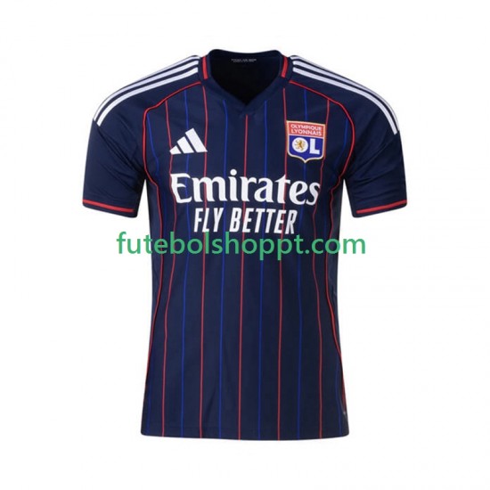 Camisola Homem Olympique Lyonnais Alternativa Equipamento 2025-2026 Manga Curta
