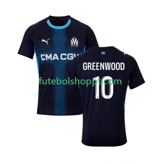 Camisola Homem Olympique de Marseille Mason Greenwood 10 Alternativa Equipamento 2025-2026 Manga Curta