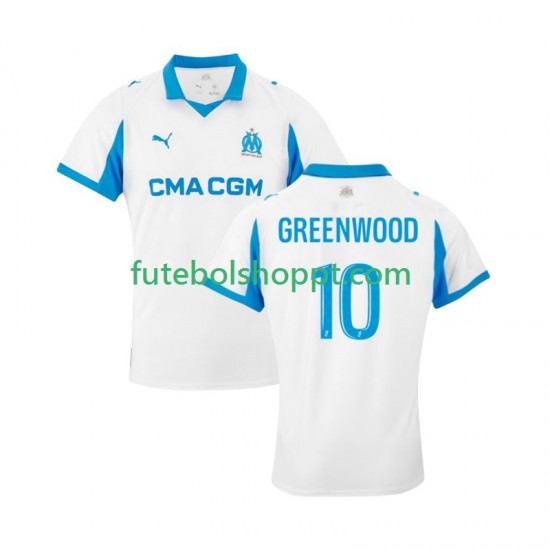 Camisola Homem Olympique de Marseille Mason Greenwood 10 Principais Equipamento 2025-2026 Manga Curta