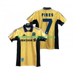 Camisola Homem Olympique de Marseille PIRES 7 Retro Terceiro Equipamento 1998 1999 Manga Curta