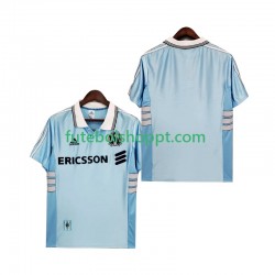 Camisola Homem Olympique de Marseille Retro Alternativa Equipamento 1998 1999 Manga Curta