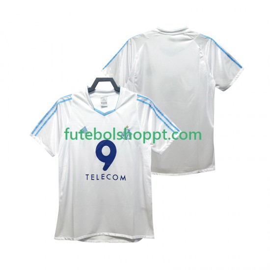 Camisola Homem Olympique de Marseille 2003 Retro Principais Equipamento 2002 Manga Curta