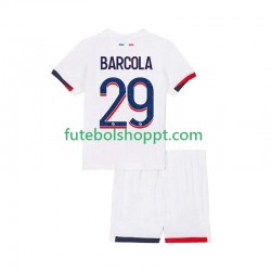 Camisola Júnior Paris Saint-Germain Bradley Barcola 29 Alternativa Equipamento 2025-2026 Manga Curta