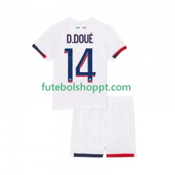 Camisola Júnior Paris Saint-Germain Desire Doue 14 Alternativa Equipamento 2025-2026 Manga Curta
