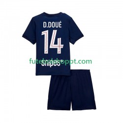 Camisola Júnior Paris Saint-Germain Desire Doue 14 Principais Equipamento 2025-2026 Manga Curta