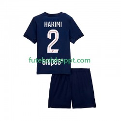 Camisola Júnior Paris Saint-Germain Hakimi 2 Principais Equipamento 2025-2026 Manga Curta