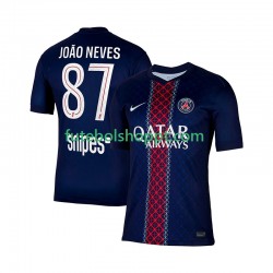 Camisola Homem Paris Saint-Germain Joao Neves 87 Principais Equipamento 2025-2026 Manga Curta