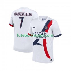 Camisola Homem Paris Saint-Germain Khvicha Kvaratskhelia 7 Alternativa Equipamento 2025-2026 Manga Curta