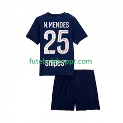 Camisola Júnior Paris Saint-Germain Nuno Mendes 25 Principais Equipamento 2025-2026 Manga Curta