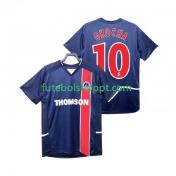 Camisola Homem Paris Saint-Germain OKOCHA 10 2003 Retro Principais Equipamento 2002 Manga Curta