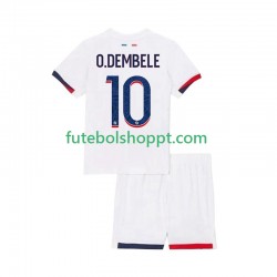 Camisola Júnior Paris Saint-Germain Ousmane Dembele 10 Alternativa Equipamento 2025-2026 Manga Curta