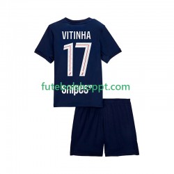 Camisola Júnior Paris Saint-Germain Vitinha 17 Principais Equipamento 2025-2026 Manga Curta
