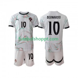Camisola Júnior Portugal Bernardo Silva 10 Alternativa Equipamento 2025-2026 Manga Curta
