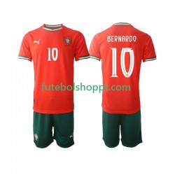 Camisola Júnior Portugal Bernardo Silva 10 Principais Equipamento 2025-2026 Manga Curta