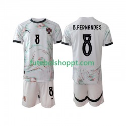 Camisola Júnior Portugal Bruno Fernandes 8 Alternativa Equipamento 2025-2026 Manga Curta