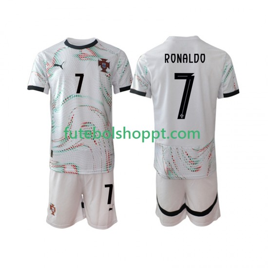 Camisola Júnior Portugal Cristiano Ronaldo 7 Alternativa Equipamento 2025 Manga Curta