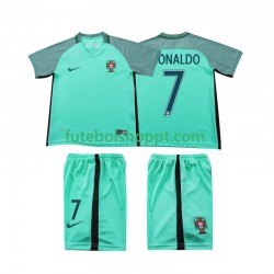 Camisola Júnior Portugal Cristiano Ronaldo 7 2016 Retro Alternativa Equipamento Manga Curta
