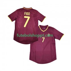 Camisola Homem Portugal Figo 7 2000 Retro Principais Equipamento Manga Curta