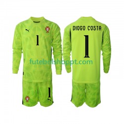 Camisola Júnior Portugal Diogo Costa 1 Guarda-redes Principais Equipamento 2025 Manga Comprida