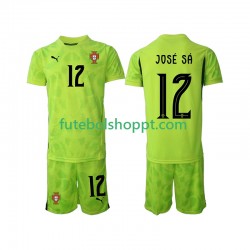 Camisola Júnior Portugal Jose Sa 12 Guarda-redes Principais Equipamento 2025 Manga Curta