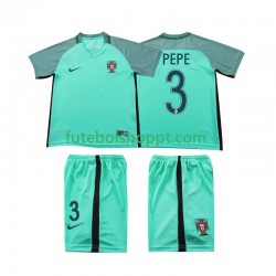 Camisola Júnior Portugal PEPE 3 2016 Retro Alternativa Equipamento Manga Curta