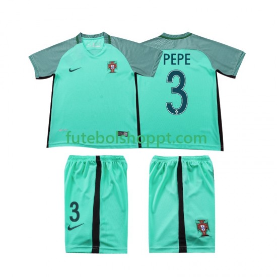 Camisola Júnior Portugal PEPE 3 2016 Retro Alternativa Equipamento Manga Curta