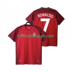 Camisola Homem Portugal RONALDO 7 2016 Retro Principais Equipamento Manga Curta