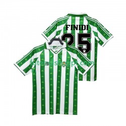 Camisola Homem Real Betis FINIDI 25 1996 1997 Retro Principais Equipamento Manga Curta