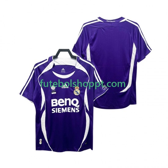 Camisola Homem Real Madrid 2007 Retro Alternativa Equipamento 2006 Manga Curta
