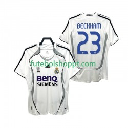 Camisola Homem Real Madrid BECKHAM 23 2007 Retro Principais Equipamento 2006 Manga Curta