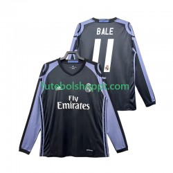 Camisola Homem Real Madrid Bale 11 2016 2017 Retro Terceiro Equipamento Manga Comprida