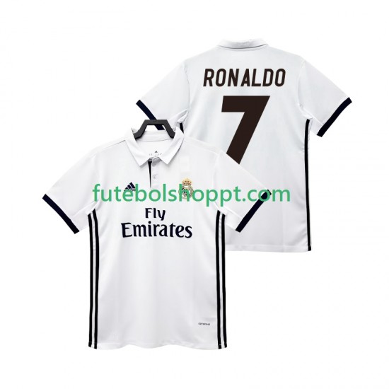 Camisola Homem Real Madrid CRISTIANO RONALDO 7 2017 2018 Retro Principais Equipamento Manga Curta