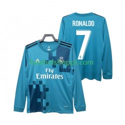Camisola Homem Real Madrid CRISTIANO RONALDO 7 2017 2018 Retro Terceiro Equipamento Manga Comprida