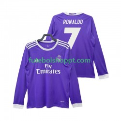Camisola Homem Real Madrid Cristiano Ronaldo 7 2016 2017 Retro Alternativa Equipamento Manga Comprida