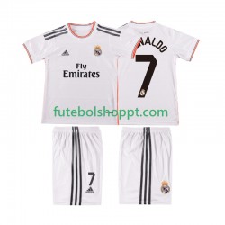 Camisola Júnior Real Madrid Cristiano Ronaldo 7 2013 2014 Retro Principais Equipamento Manga Curta