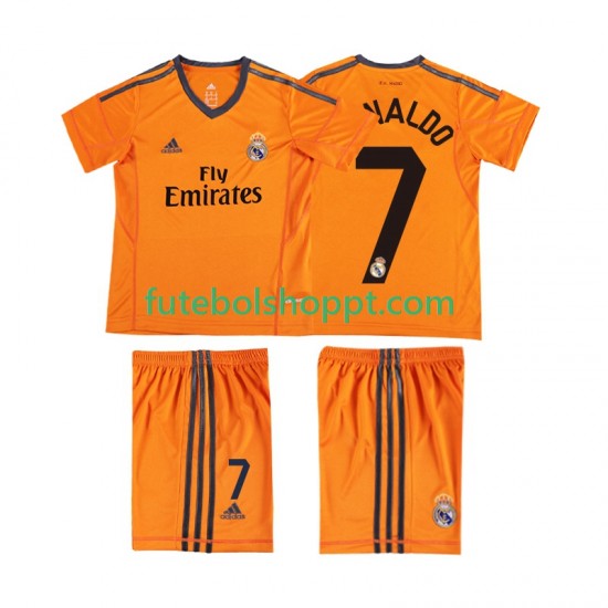 Camisola Júnior Real Madrid Cristiano Ronaldo 7 2013 2014 Retro Terceiro Equipamento Manga Curta