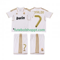 Camisola Júnior Real Madrid Cristiano Ronaldo 7 2012 Retro Principais Equipamento 2011 Manga Curta
