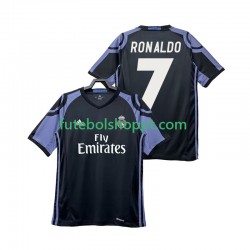 Camisola Homem Real Madrid Cristiano Ronaldo 7 2016 2017 Retro Terceiro Equipamento Manga Curta