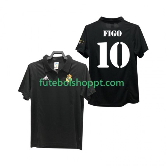 Camisola Homem Real Madrid FIGO 10 2003 Retro Alternativa Equipamento 2002 Manga Curta